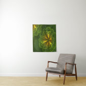 Fantasy Green Yellow Fraktal Blume Wandteppich (Beispiel)