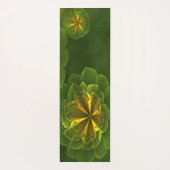 Fantasy Green Yellow Fraktal Blume Yogamatte (Rückseite)