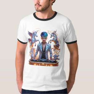 Fantasy Groove: Mystical DJ Ringer T - Shirt Desig