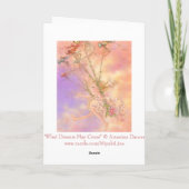 Fantasy Grußkarte - Welche Träume kommen? Karte (Rückseite)