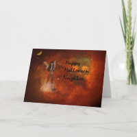 Fantasy Halloween Card für Nachbarschaft