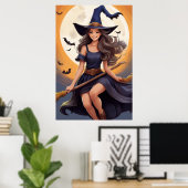 Fantasy Halloween Hexenposter Poster (Heimbüro)