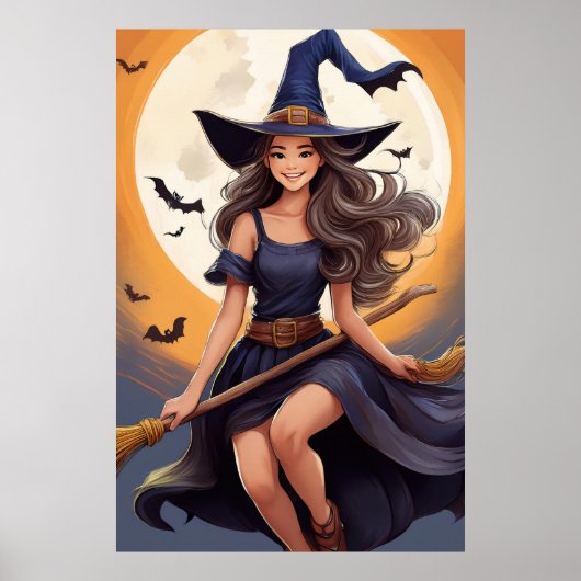 Fantasy Halloween Hexenposter Poster (Vorne)
