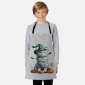 Fantasy Halloween-Kürbis-Kätzchen Schürze (Getragen)