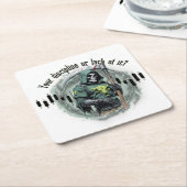 Fantasy-Handelsdesign | Sensenmann | Motivation Rechteckiger Pappuntersetzer (angewinkelt)