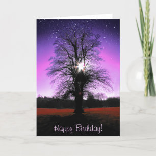 Fantasy Happy Birthday Card mit Baum Karte