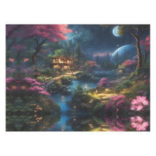 Fantasy-Haus und Garten Tischdecke