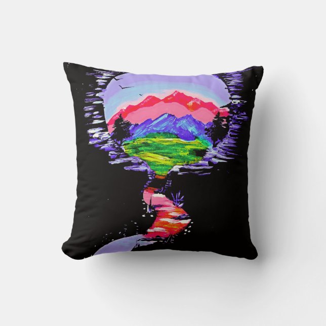 "Fantasy Haven" dekoratives Pillow Kissen (Vorderseite)