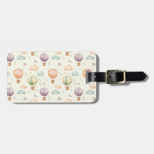 Fantasy-Heißluftballon-Muster Wasserfarben-Design Gepäckanhänger