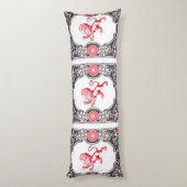 Fantasy Heraldry Lion Frame auf Seitenschläferkissen (Rückseite (Vertikal))