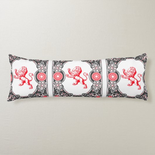 Fantasy Heraldry Lion Frame auf Seitenschläferkissen (Vorderseite)