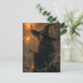 Fantasy-Hexe Postkarte (Stehend Vorderseite)