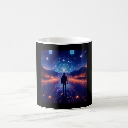 Fantasy Highway Lass es leuchten Kaffeetasse (Mittel)
