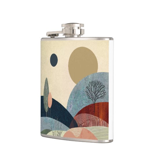 Fantasy Hills Landschaft Flachmann (Links)