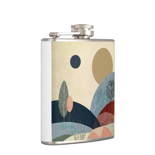 Fantasy Hills Landschaft Flachmann (Rechts)