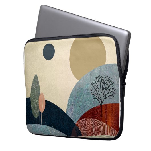 Fantasy Hills Landschaft Laptopschutzhülle (Vorderseite Links)