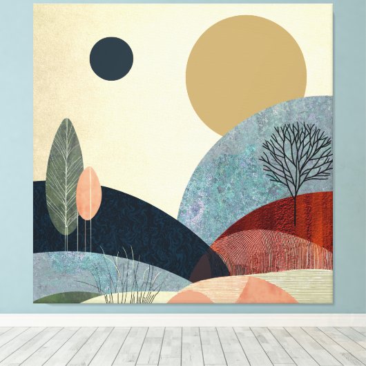 Fantasy Hills Landschaft Leinwanddruck (Insitu (Holzboden))