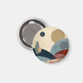 Fantasy Hills Landschaft Magnet (Vorderseite/Rückseite)