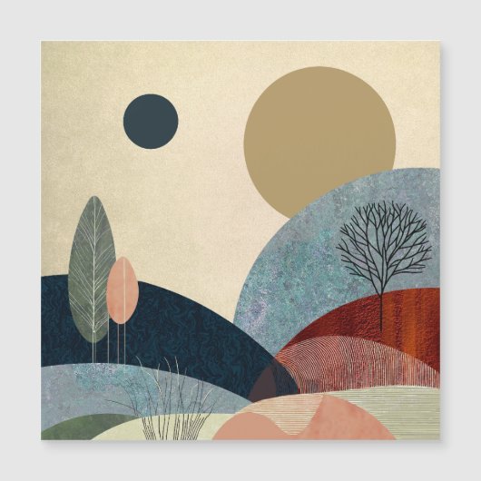 Fantasy Hills Landschaft Magnetkarte (Vorderseite)