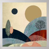 Fantasy Hills Landschaft Poster (Vorne)