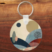 Fantasy Hills Landschaft Schlüsselanhänger (Vorderseite)