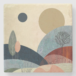 Fantasy Hills Landschaft Steinuntersetzer