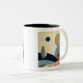 Fantasy Hills Landschaft Zweifarbige Tasse (VorderseiteRechts)