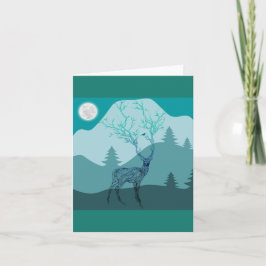 Fantasy-Hirsch-Blank-Note-Karte