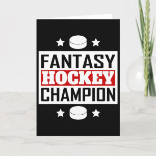 Fantasy-Hockey-Champion im Retro-Stil Karte