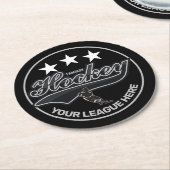 Fantasy Hockey League Runder Pappuntersetzer (Angewinkelt)