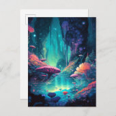 Fantasy Höhle Grotto Colorful Surreal Postcard Postkarte (Vorne/Hinten)