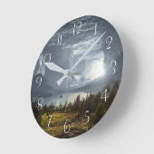 Fantasy-Höhle Runde Wanduhr (Winkel)