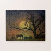 Fantasy Horn und Vollmond Puzzle (Horizontal)
