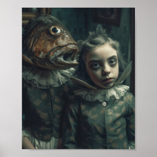 Fantasy Horror Fish Twins Poster