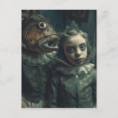 Fantasy Horror Fish Twins Postkarte (Vorderseite)