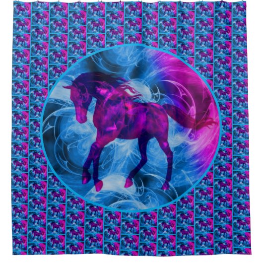 Fantasy Horse Animal Duschvorhang (Vorderseite)