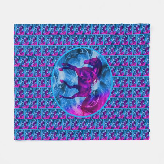 Fantasy Horse Animal Fleecedecke (Vorderseite (Horizontal))