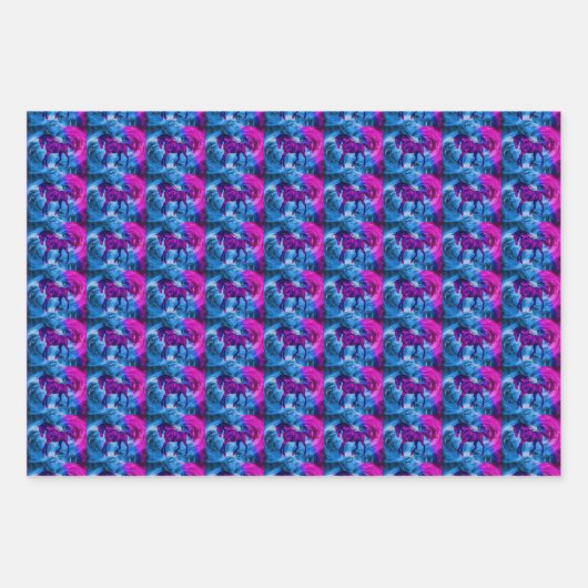 Fantasy Horse Animal Geschenkpapier Set (Vorderseite 3)