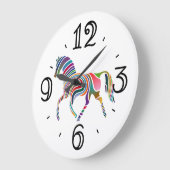 Fantasy Horse Animal Print Große Wanduhr (Winkel)