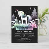 Fantasy Horse Birthday Einladung (Stehend Vorderseite)