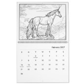 Fantasy Horse Coloring Calendar Kalender (Feb 2027)