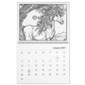 Fantasy Horse Coloring Calendar Kalender (Jan 2027)