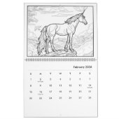 Fantasy Horse Coloring Calendar Kalender (Feb 2026)