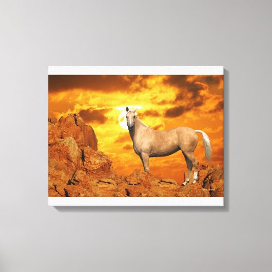 Fantasy Horses: Berg Leinwanddruck (Vorderseite)