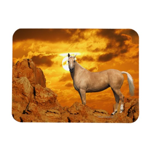 Fantasy Horses: Berg Magnet (Horizontal)