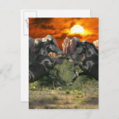 Fantasy Horses: Black Magic Postkarte (Vorne/Hinten)