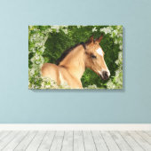 Fantasy Horses: Blume Leinwanddruck (Insitu (Holzboden))