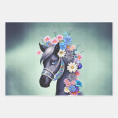 Fantasy Horses Decoupage Collage Wrapping Paper Geschenkpapier Set (Vorderseite 3)