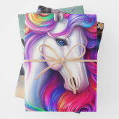 Fantasy Horses Decoupage Collage Wrapping Paper Geschenkpapier Set (Beispiel)