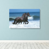 Fantasy Horses: Friesians & Sea Leinwanddruck (Insitu (Holzboden))